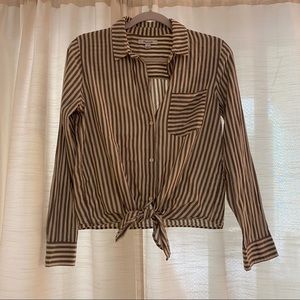 Madewell Small Striped Linen Button Down